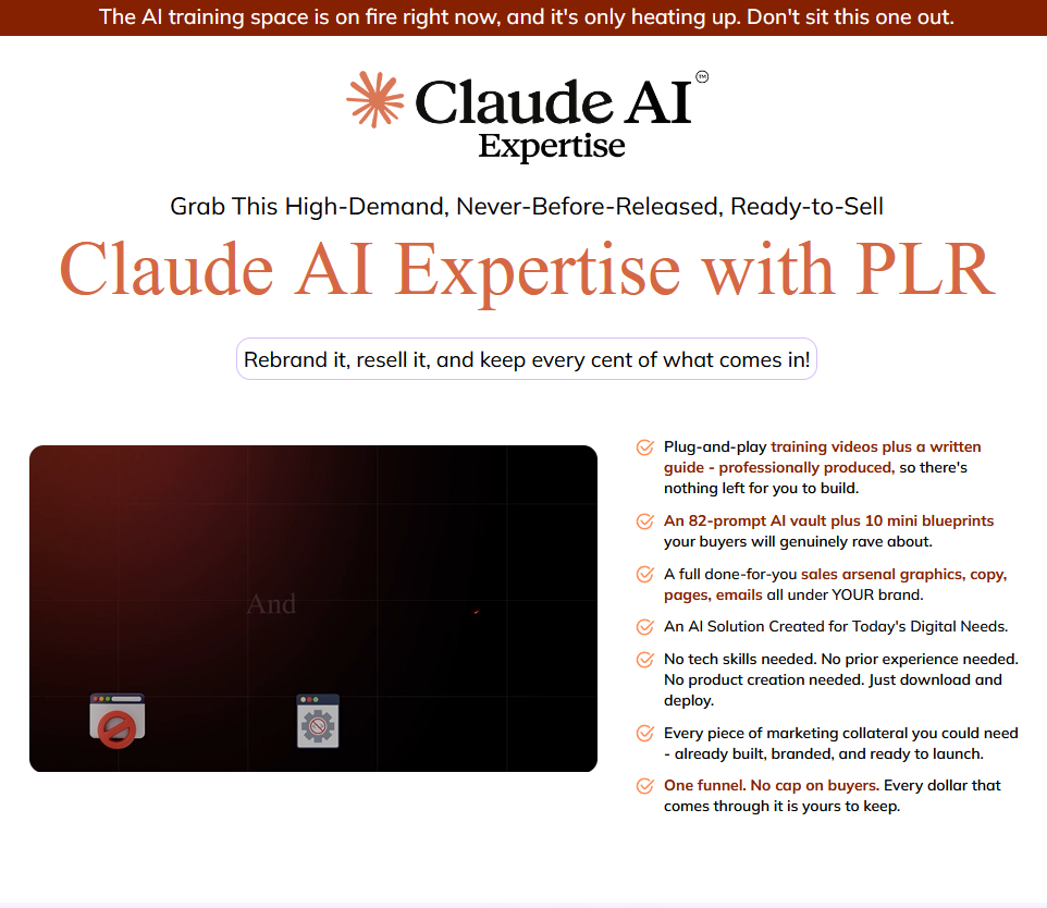 (PLR) Claude AI Expertise by Firelaunchers